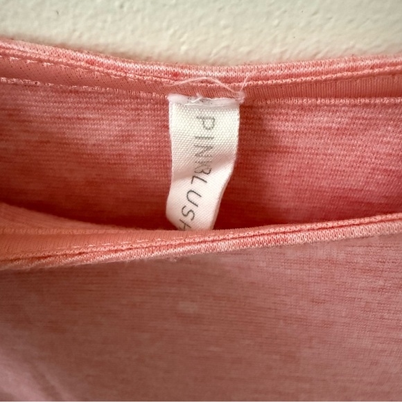 Pinkblush Soft Light Heathered Pink Contour Midi Dress - Picture 3 of 6